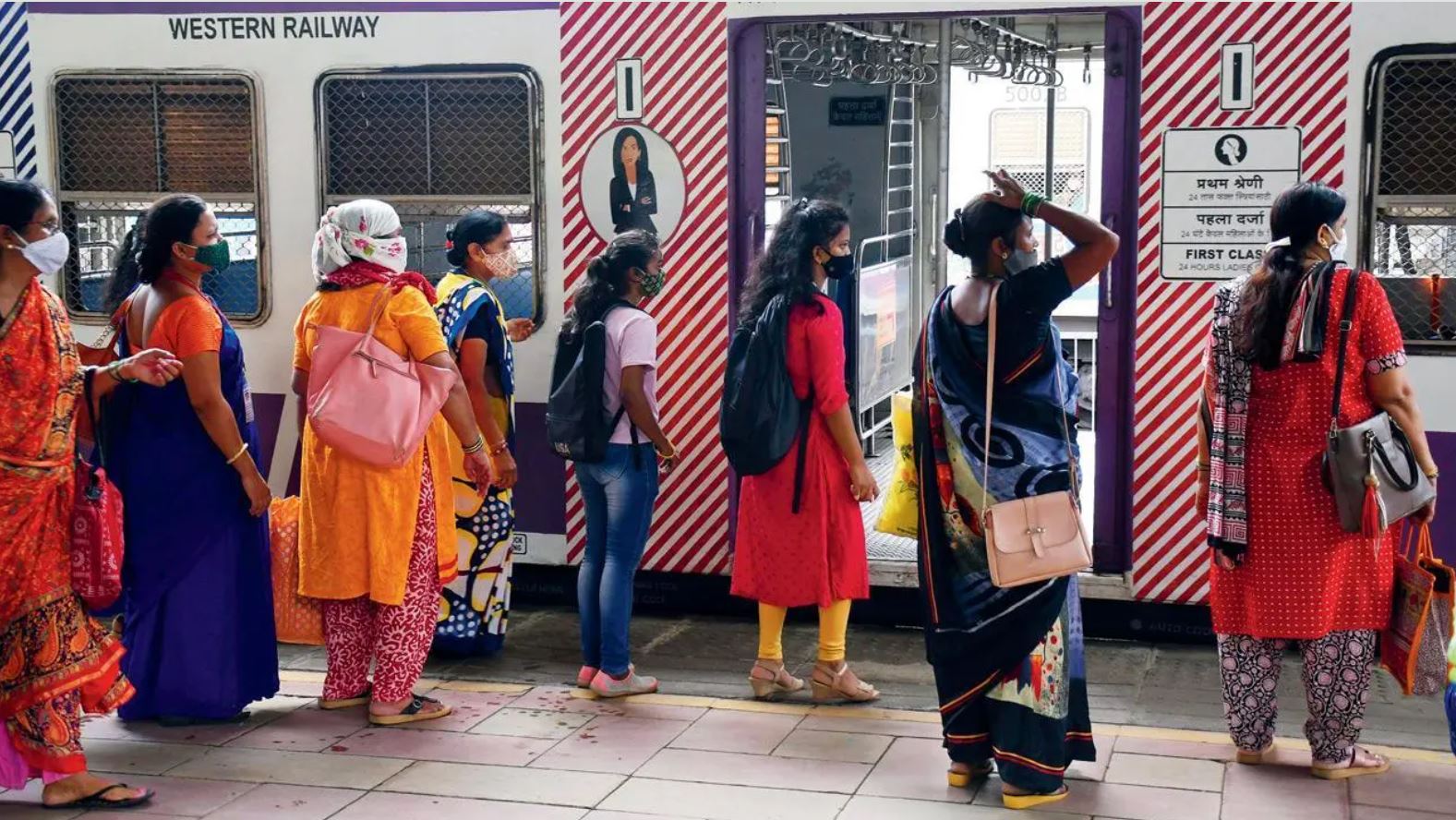 Commuters and Train